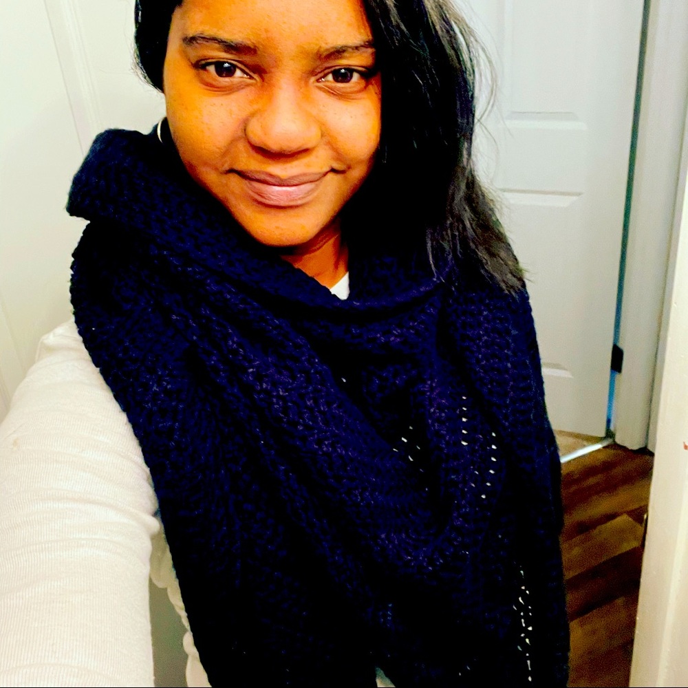 Handmade Crochet Triangle Scarf.